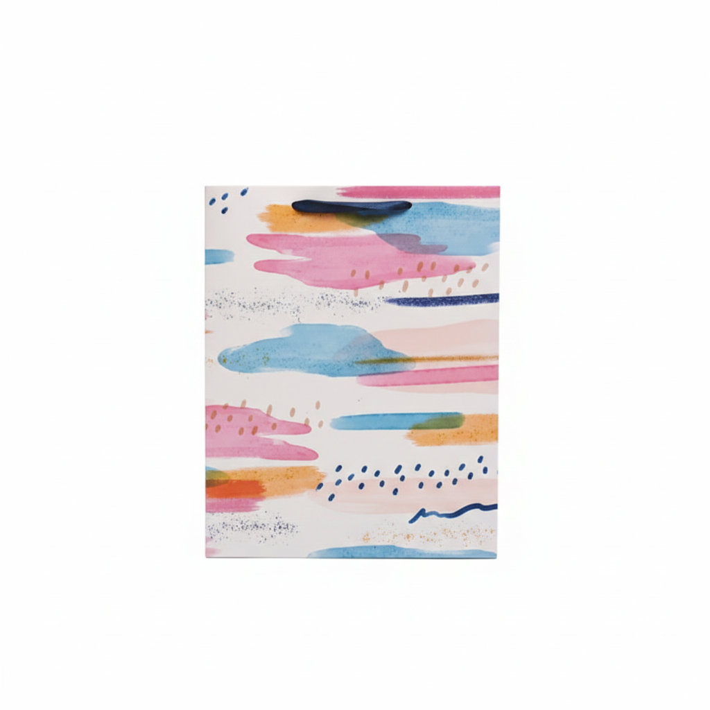 ساک دستی آبرنگی زمینه سفید سایز ۲