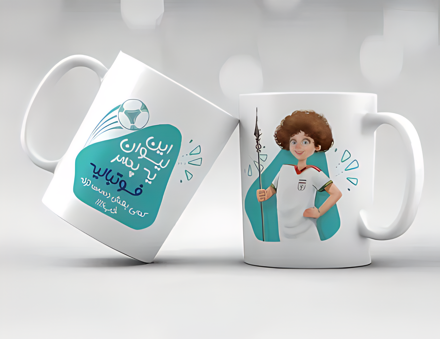 ماگ ورزشی پسر فوتبالی