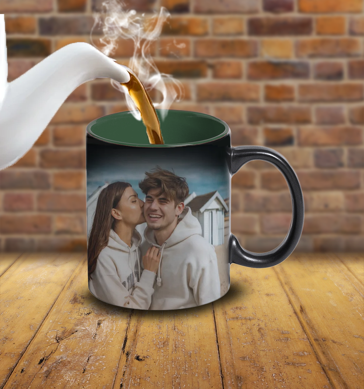 چاپ لیوان جادویی (حرارتی) داخل سبز با طرح دلخواه شما