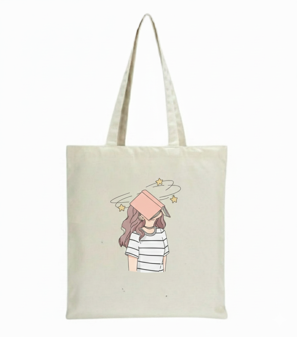 توت بگ طرح مینیمال دختر و کتاب