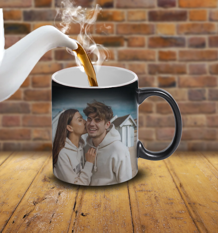 چاپ لیوان جادویی (حرارتی) داخل سفید با طرح دلخواه شما