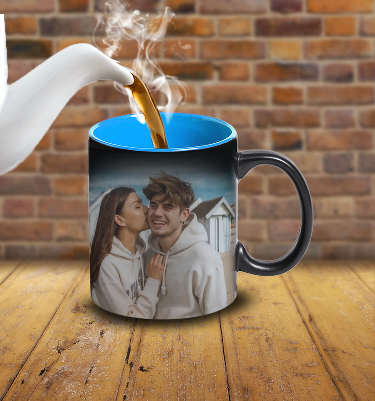 چاپ لیوان جادویی (حرارتی) داخل آبی با طرح دلخواه شما